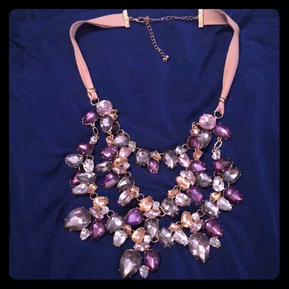 Charming Charlie jeweled bib necklace